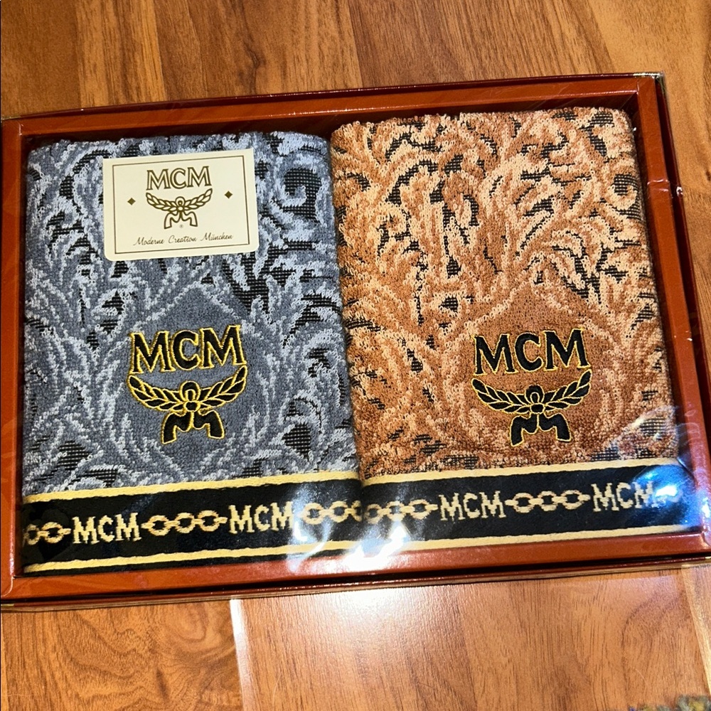 Brand New in Box Authentic MCM Hand Towels